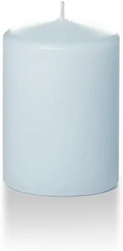 Vista 123 de yummi Velas redondas de pilar de lavanda de 3 x 6 pulgadas - 3 por paquete