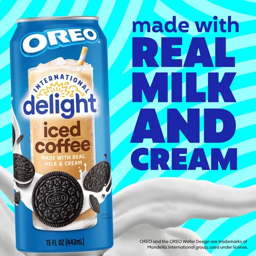 Vista 6 de International Delight Café helado, galletas Oreo, 15 onzas líquidas, paquete de 12