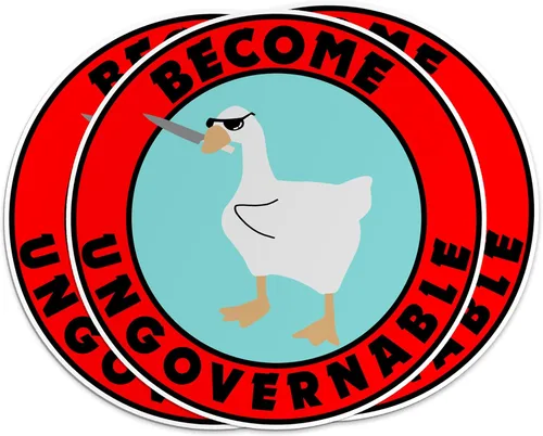 Vista 7 de Calcomanías de ganso ingobernable, regalos divertidos para casco, calcomanías de excavadora, calcomanías de vinilo impermeable para botella de agua