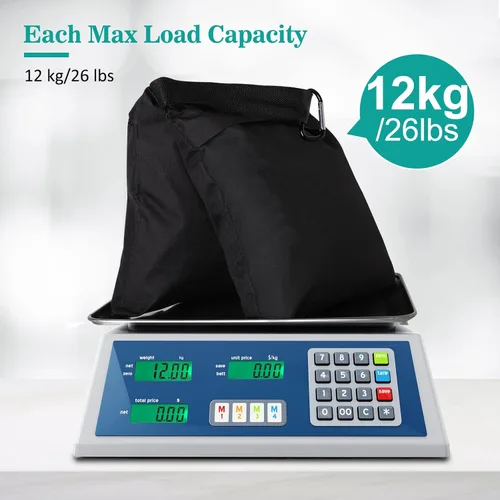 Vista 4 de Aimosen 4 paquetes de bolsas de arena con peso para trípode de fotografía y equipo de video, bolsa de silla de montar resistente para soporte