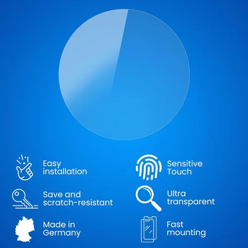 Vista 3 de atFoliX Película de protección de pantalla compatible con Samsung Galaxy Watch 4 de 1.732 in, protector de pantalla ultra transparente (3X)