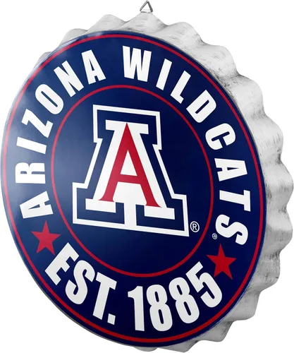 Vista 18 de foco Cartel de pared colgante con tapa de botella de metal con logotipo del