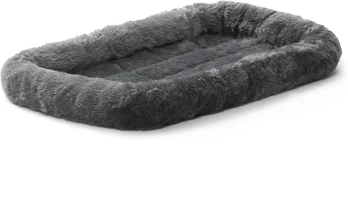 Vista 23 de Cama para mascotas con una almohada cilíndrica cómoda en el borde, lavable y secable a máquina; cama de fácil mantenimiento para criar y poner a tu