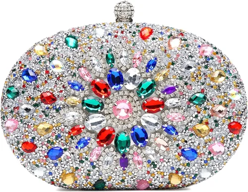 Vista 22 de Bolsos de Noche para Mujer, Bolsos de Mano de Lujo con Brillantes de Rincón Sparkly, Rhinestone, Luxury, Sparkly, Rhinestone, Luxury