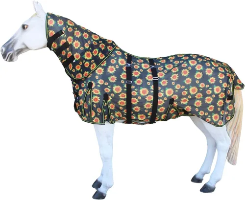 Vista 9 de 60 "Caballo Luz Verano Primavera Flujo de Aire Malla Flysheet Cuello Desprendible Galaxy 73157