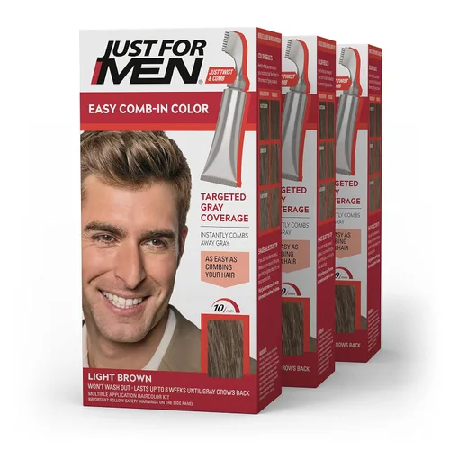 Vista 12 de Solo para hombres Auto Stop, tintura química para el cabello, 1, Dark Blond and Light Brown
