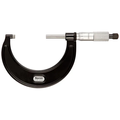 Vista 23 de Starrett Micrómetro exterior con husillo de una pieza, acabado cromado satinado y diseño avanzado de manga - tema American Pride, rango de 1-2