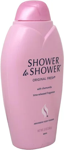 Vista 4 de SHOWER TO SHOWER Body Powder Original Fresh 8 oz (Paquete de 2)