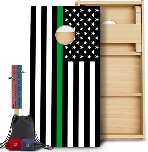 Vista 42 de BackYardGamesUSA Juego de tablas de Cornhole Pro Fabricado en Estados Unidos Abedul báltico 3/4 Sin rebote Patas triples gruesas Dos 2