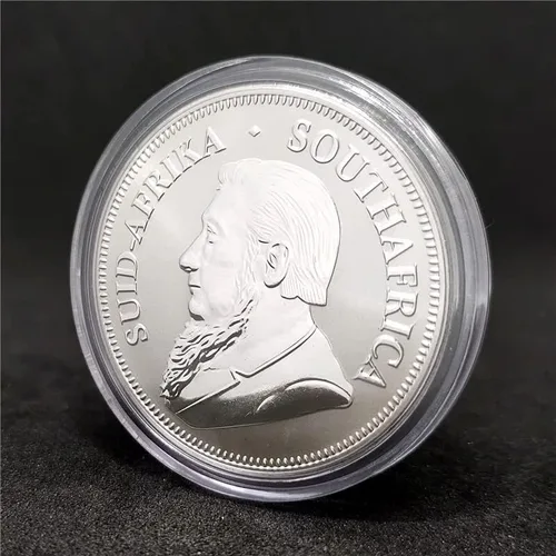 Vista 7 de WKING Barras de plata 2021 999 monedas de oro puro de 1 onza de oro krugerrand ZA Sudáfrica R1 Krugerrand Rand Menta SLIVER Plástico Sin gemas