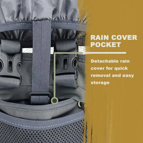 Vista 5 de Arnés bino con bolsa de telémetro y cubierta para lluvia, arnés binocular ligero, arnés ajustable, bolsas de chaleco, paquete de binocular portátil