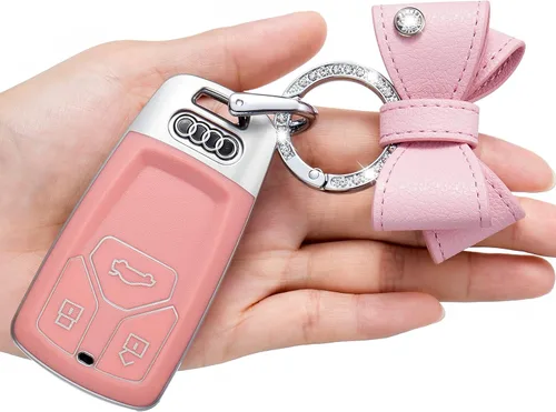 Vista 8 de Funda para llave de Audi, TPU suave especial compatible con Audi A3 A4 A6 Q5 Q7 TT SQ5 R8 S5