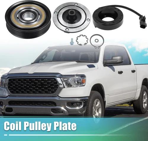 Vista 2 de X AUTOHAUX Kit de embrague del compresor de CA para Ram 1500 8CYL 5.7L 2003 2004 2005 2006 2007 2008 A/C embrague polea placa bobina reparación