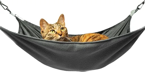 Cuna para Gatos para Jaula - Alfombrilla Lavable y Suave para Exteriores, Almohadilla Refrigerante Impermeable para Gatos (Grande, Negro)