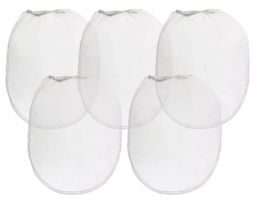 Mini Skater 5 bolsas de filtro de pintura, coladores de té, bolsa de colador de pintura con apertura superior elástica, bolsa de malla fina blanca