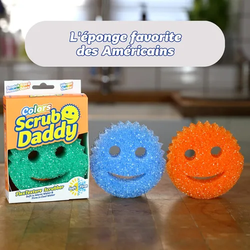 Vista 9 de Scrub Daddy Colores: limpieza con código de color, FlexTexture, suave en agua tibia, firme en frío, limpieza profunda, apto para lavavajillas