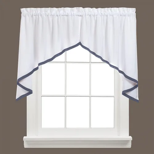 Vista 4 de SKL Home by Saturday Knight Ltd. Kate Tier - Par de cortinas, color baya, 57 pulgadas x 24 pulgadas