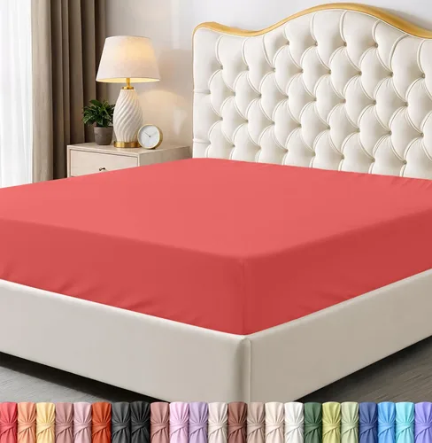 Vista 33 de Utopia Bedding - Paquete a granel de 2 sábanas bajeras ajustadas de microfibra cepillada suave con bolsillos profundos, resistentes al encogimiento