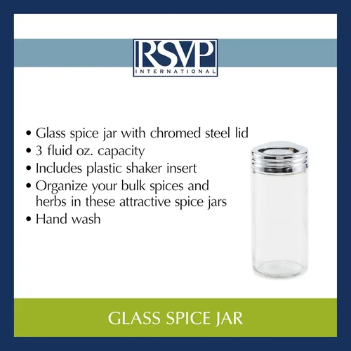 Vista 6 de RSVP Tarro de especias de vidrio transparente individual