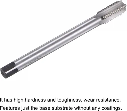 Vista 4 de uxcell Machos de fresado de rosca, 5/8-11 UNC de acero de alta velocidad (HSS) 4 flautas rectas, rosca de rosca, 6.3 pulgadas de longitud