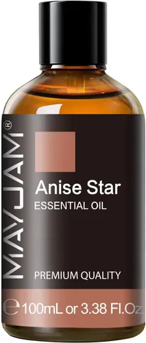 Vista 2 de Aceite esencial de estrella de anís, aceites puros de estrella de anís de MAYJAM para difusores, 100 ml/3.38 FL.OZ de aceite esencial de estrella