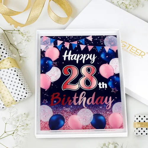 Vista 82 de LINGTEER Decoración de cumpleaños, soporte para globos, centros de mesa de acrílico, póster impreso de feliz 50 cumpleaños, centros de mesa de Negro