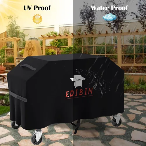 Vista 3 de Captiva Designs - Cubierta para parrilla de barbacoa de gas propano de 4 quemadores, ligera y duradera, resistente al agua, cubierta de 54 pulgadas
