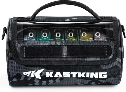 Vista 13 de KastKing BaitSpace Bolsa de gestión de línea, bolsa de almacenamiento de línea de pesca con nailon resistente al agua, ventana transparente, divisor