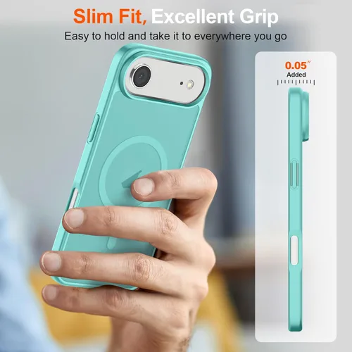 Vista 1447 de SUPFINE - Funda magnética para iPhone 13 Pro Max (compatible con MagSafe), (protección contra caídas de grado militar de 10 pies), delgada, Negro