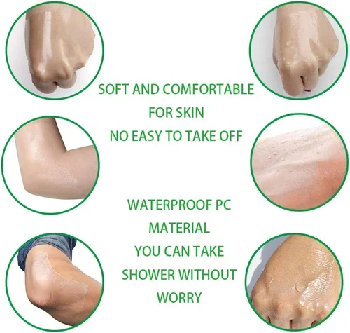 Vista 4 de Rollo de Vendaje para Cuidado Posterior de Tatuajes 3" x 10 Yardas - Película Transparente Impermeable para Curación Inicial de Tatuajes