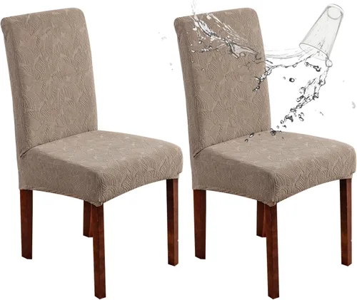 Vista 31 de Fundas impermeables para sillas de comedor, fundas elásticas para sillas Parsons, para comedor, cocina, funda protectora para silla de comedor
