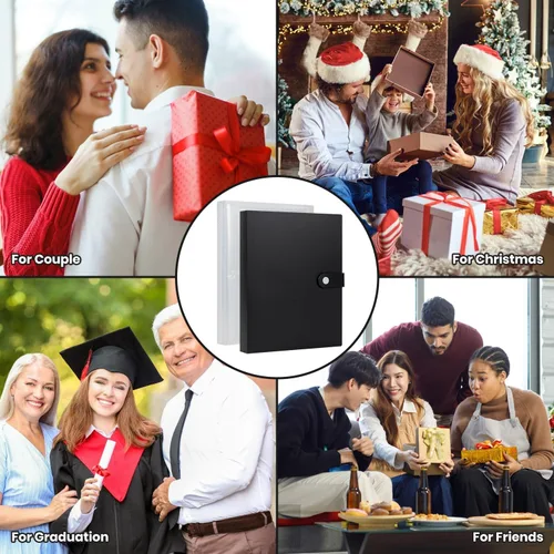 Vista 8 de Tarjetas de índice de 4 x 6 pulgadas, bolsas organizadoras de plástico transparente, carpeta de libros, paquete de 2 fundas protectoras