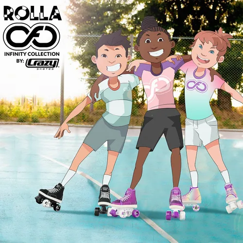 Vista 5 de Crazy Skates Rolla - Patines de cuatro ruedas para niños y niñas, ideales para principiantes