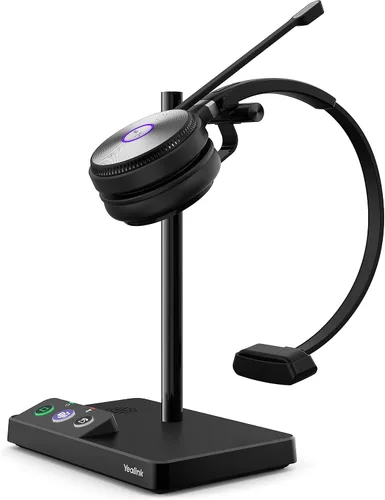 Yealink WH62 - Auriculares inalámbricos DECT mono con certificación de equipos, auriculares inalámbricos con micrófono con cancelación de ruido