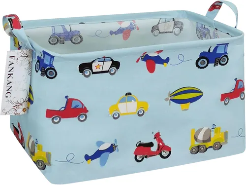 Vista 11 de FANKANG - Cestos de almacenamiento, cesta de lavandería plegable de lona para cuarto infantil con revestimiento impermeable de PE, grandes cestas