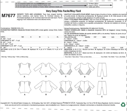 Vista 7 de McCall Patterns - Patrón de costura para bebés, YA5 (Nbn-SML-Med-LRG-XLG)