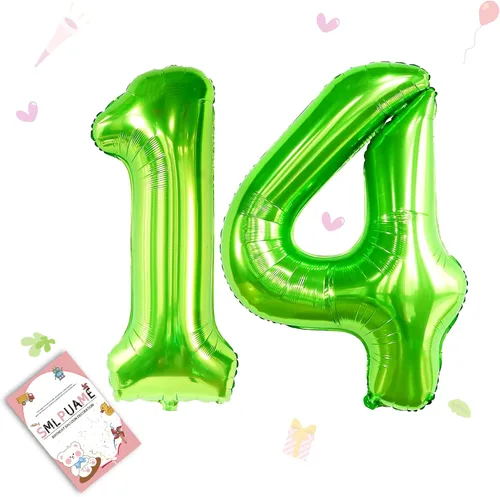 Vista 19 de Smlpuame - Globos grandes de 40 pulgadas de números del 0 al 9, globos numéricos para decoración de fiesta de cumpleaños, globos de helio