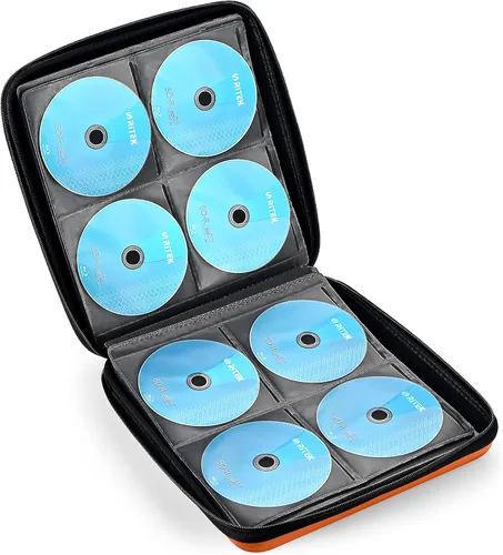 Vista 72 de Funda para DVD, estuche de CD EVA, organizador de almacenamiento, portátil, protector de DVD, soporte para billetera para coche