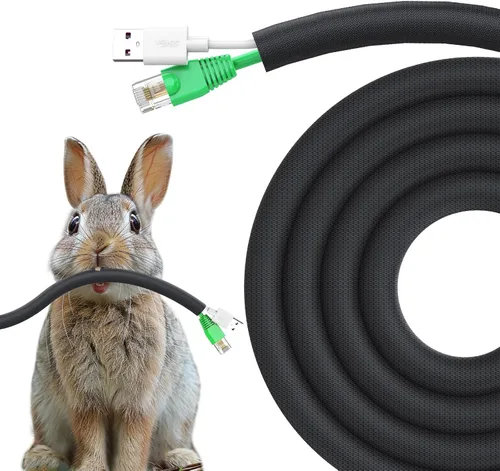 Vista 15 de UOMTFAI Protector de Cable para Perros y Gatos 3.05m - 1/2 pulgada, Funda Flexible para Cables para una Fácil Gestión de Cables, Protege los Cables