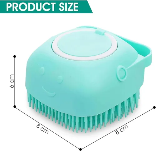 Vista 7 de HEALTHYPAWS Juego de 2 cepillos de aseo para perros Guante removedor de pelo de baño para mascotas con mango de anillo ajustable para cabello