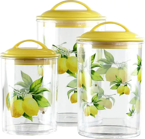 Food Storage Containers, BPA Free Airtight Canisters for Cereal, Pasta, Sugar, Coffee, Flour, Cookies, Loose Tea, for Kitchen Organization, Set of 3
