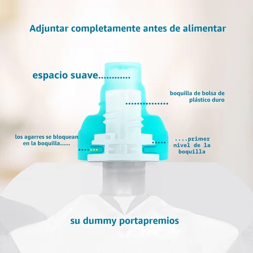 Vista 2 de ChooMee SoftSip - Bolsa superior para alimentos Destete LED para bebés, válvula de control de flujo sin derrames, protege la boca de los niños