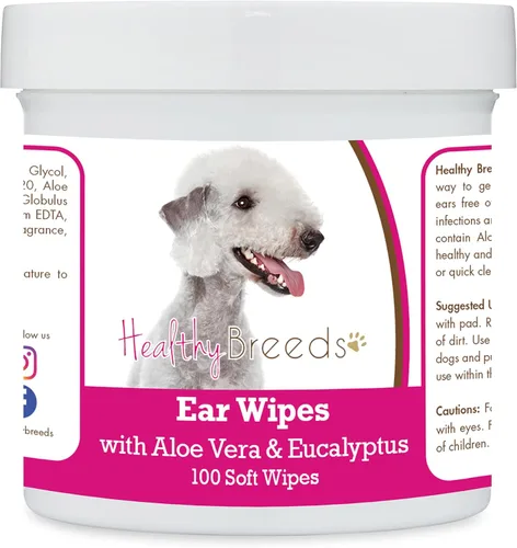 Vista 94 de Healthy Breeds Shih Tzu Toallitas de limpieza de oídos con aloe y eucalipto para perros, 100
