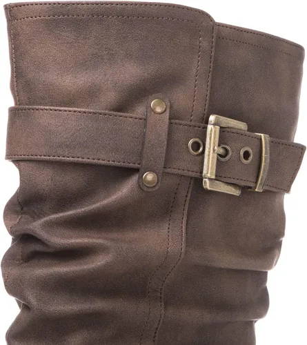 Vista 3 de GLOBALWIN Botas de vestir a media pantorrilla para mujer, botas de motociclista para mujer