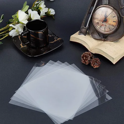 Vista 5 de H&W Papel de hierro de grano de fusible, hoja de planchado de plástico transparente, 20PCS (WA16-D1)