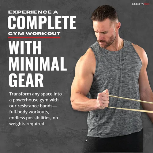 Vista 8 de Resistance Bands Set for Workout – Long Exercise Bands for Strength Training, Pull Up Assistance & Home Gym – Fitness Bands for Men & Women