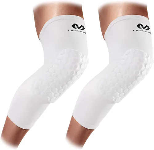 Vista 12 de Rodilleras de compresión: McDavid Hex Par de rodilleras de compresión hexagonales para baloncesto, voleibol, levantamiento de pesas y más