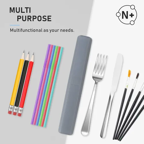 Vista 7 de Mulbozy Estuche para cepillo de dientes de viaje, funda protectora portátil para cepillo de dientes, soporte para cepillos de dientes de paja