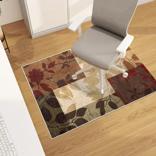 Vista 34 de Tapete para silla de oficina para suelo de madera dura, 48"x36" tapete protector de escritorio de computadora de fácil deslizamiento para silla