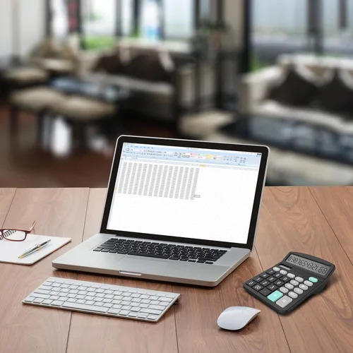 Vista 7 de Calculadoras, Splaks Estándar Funcionales Calculadoras de Escritorio Sola y AA Batería de Doble Potencia Calculadora Electrónica con Negro